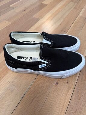Vans Slip-On Sneakers in Black and White